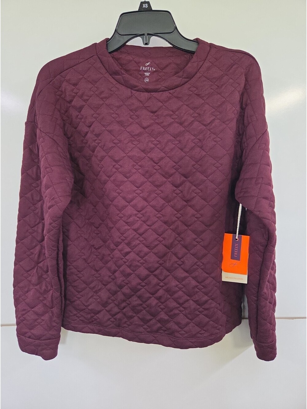 Women's Freely Melissa Pullover Sweater Winetasting Red Size 1X Sweatshirt